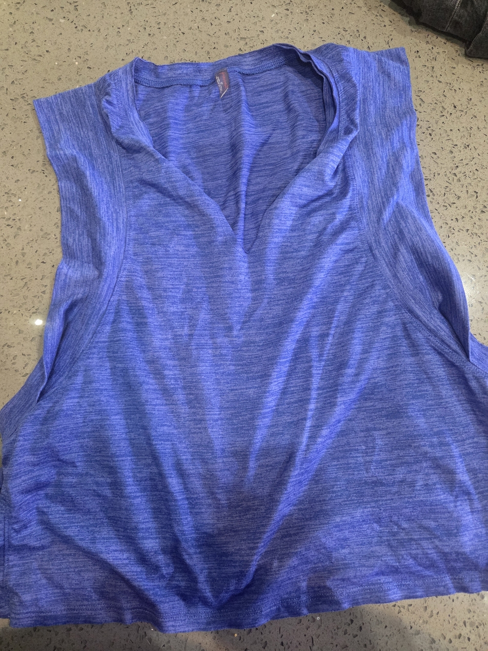 Free People Heathered Blue V-Neck Sleeveless Tank